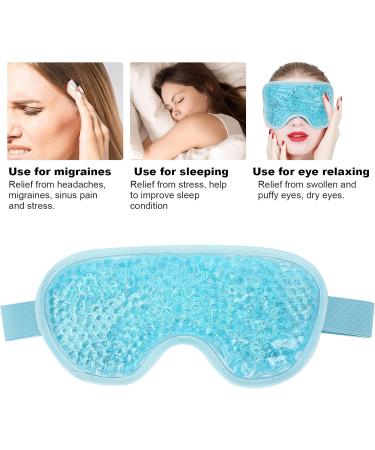 Luocute Gel Eye Packs Cold Hot Compress for Puffy Eyes Headache Migraine Sinus Pain Stress Relief with Elastic Band for Men Women Sleep Improvement - Buy Online on GoSupps.com