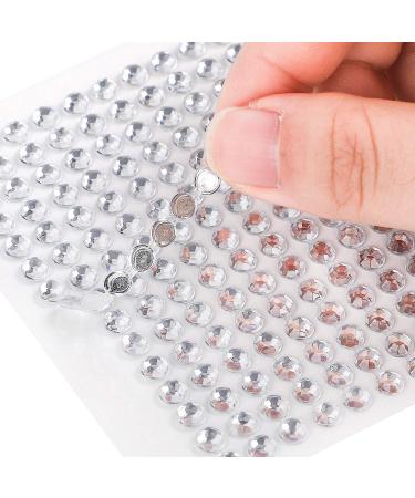 OUTUXED 1725pcs Clear Rhinestones Stickers - Self Adhesive Bling Gems Jewels for Hair, Face, Nails, and DIY Crafts - Assorted Sizes - Buy Online on GoSupps.com
