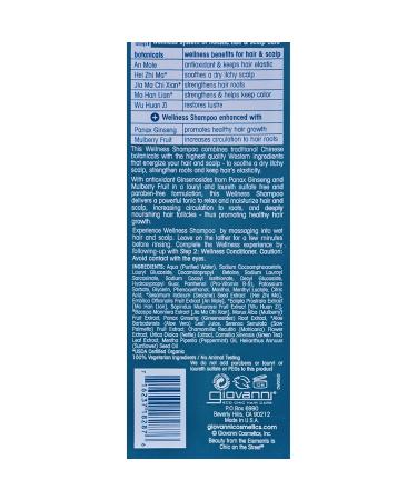 Giovanni Wellness System Shampoo with Chinese Botanicals - Step 1, 8.5 fl oz - Buy Online on GoSupps.com