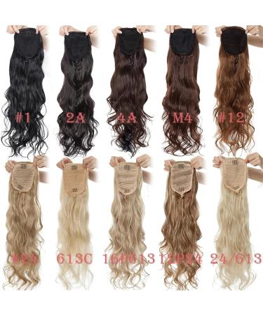 Ponytail Extension Synthetic Ponytail Hair Extension 24inch Long Wavy Curly Ponytail Hair Extension Clip In Body Wave Drawstring Ponytail Hairpiece for Woman Ponytail Hairpiece for Women (Color : Bl 24inches Bleach blonde - Buy Online on GoSupps.com