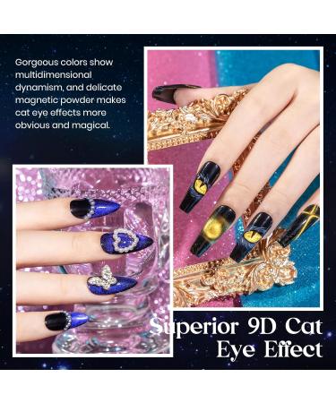 MIZHSE 8 Colors 9D Cat Eye Gel Nail Polish - Magnetic Gel Polish Kit | Galaxy Chameleon Effect for Stunning Nail Art | Soak Off Manicure & Perfect Gift for Ladies - Buy Online on GoSupps.com