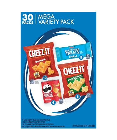 Kellogg's MVP Variety Pack - 30 Snacks of Cheez It, Pringles, Rice Krispies Treats - Buy Online on GoSupps.com