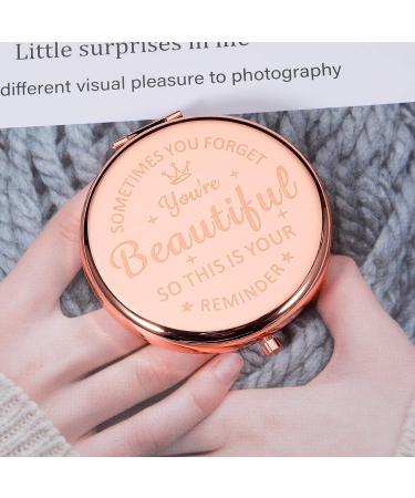 Christmas Stocking Stuffers: Compact Makeup Mirror - Gift for Women, Teen Girls, Mom, Daughter - Birthday, Valentine's Day Gift Ideas for Bestfriend, Girlfriend, Wife - Buy Online on GoSupps.com