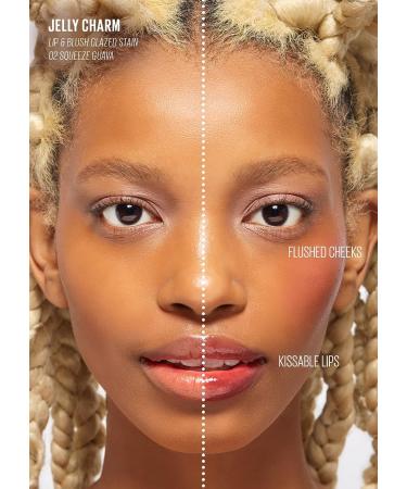 Kaja Glazed Keychain Stain - Peach Fizz Lip & Blush with Triple Berry Complex | Long Lasting Hydrating Tint - Buy Online on GoSupps.com