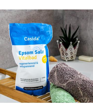 Buy Original Epsom Salt 1000g | Vital Bath Magnesium for Full & Foot Baths | Pharmacy Quality - Buy Online on GoSupps.com