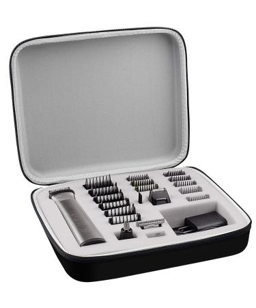 Case Compatible with Philips for Norelco Multigroom Series 7000 5000,Men's Grooming Kit with Trimmer MG7750/49 MG5750/49. Storage Holder Fits for 18 Attachment Trimmer and Accessories (Box Only) Grey Inner