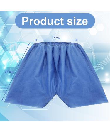 100 Pcs Disposable Exam Shorts - Blue Non-Woven Patient Wear for Examination & Spa - Large Unisex Size - Buy Online on GoSupps.com