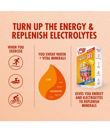 HIGH5 Energy Gel with Electrolytes - Tropical Flavor | Quick Release Energy for On The Go | 23g Carbs, 57mg Magnesium | 5-Pack (5x60g) - Buy Online on GoSupps.com