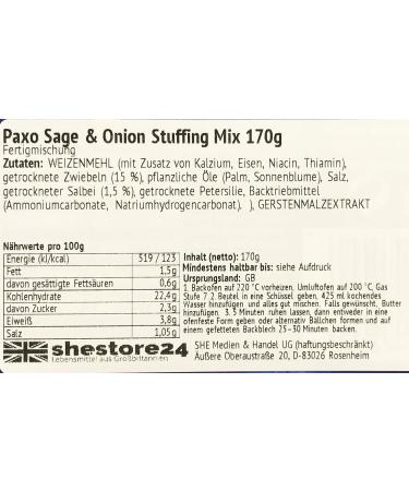 Buy Paxo Sage & Onion Stuffing Mix - Ready to Use 170G | International Shipping Available - Buy Online on GoSupps.com