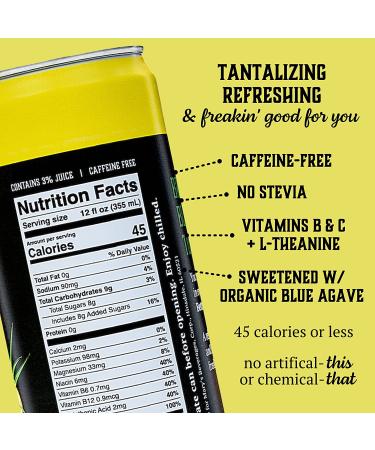 Betweener Sparkling Water & Energy Drink: Healthy Seltzer with L-Theanine, Vitamins, Electrolytes, Real Juice - Variety Pack (12 Pack) - Buy Online on GoSupps.com