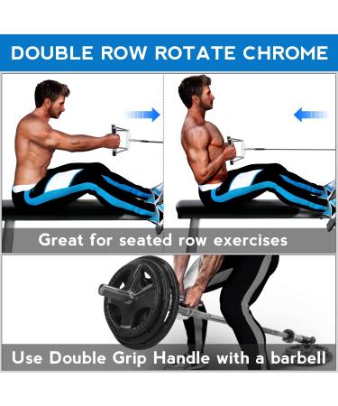 Yes4All Seated Row Double D Handle Cable Attachment  Double D Grip / Double Row Handle for Cable Attachment (Chrome) A. Double Row Chrome - Buy Online on GoSupps.com