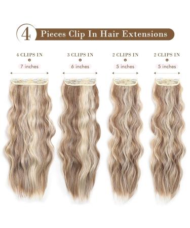 REECHO 20 Inch Medium Blonde Clip in Hair Extensions - 4PCS Pack, 200g - Soft Synthetic Hairpieces for Women - Buy Online on GoSupps.com