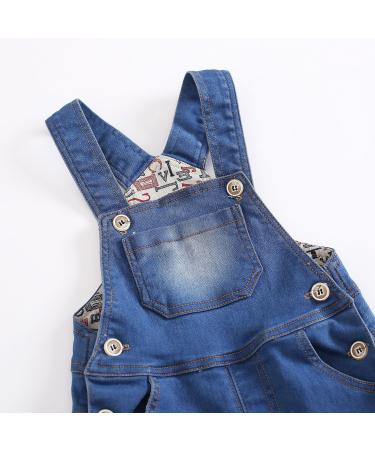 Kidscool Space Baby & Little Boys/Girls Water Washed Ripped Soft Denim Overalls 3-4 Years Light Blue-2006 - Buy Online on GoSupps.com
