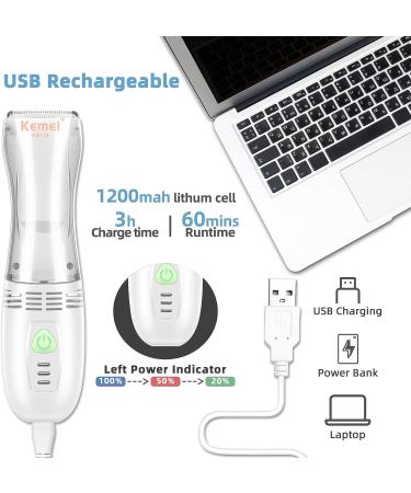 KEMEI Electric Baby Hair Clippers | Rechargeable Trimmer for Kids | Cordless Hair Cutting Kit with Double Motors - Buy Online on GoSupps.com
