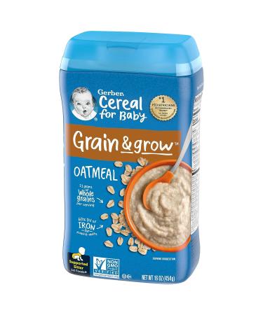 Gerber Baby Cereal 1st Foods Oatmeal 16oz | Supported Sitter | Grain & Grow - Buy Online on GoSupps.com