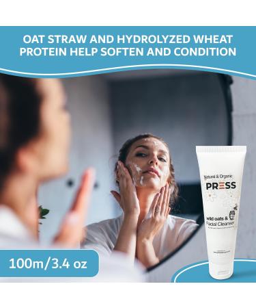 PRESS Wild Oats & Honey Facial Cleanser - Gentle 3.4 oz Natural Cleanser for All Skin Types - International Shipping Available - Buy Online on GoSupps.com