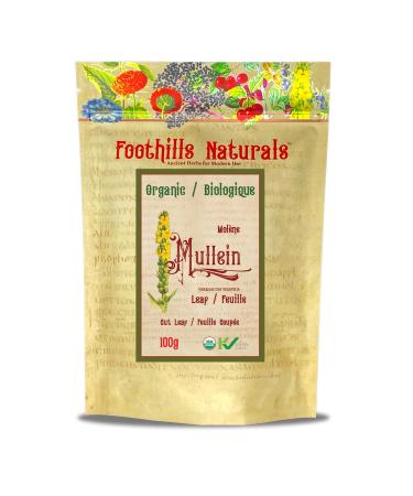 Foothills Naturals Mullein Leaf Cut Organic -100g 200+ Servings