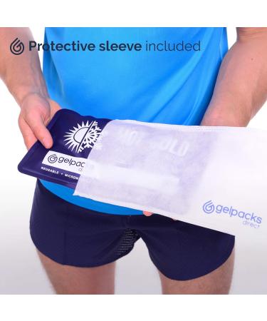 Gelpacks Direct Hot Cold Gel Pack (Large 28 x 18 cm) with Non-Woven Sleeve - Ice & Heat Pack for Sports Injuries - Microwavable & Reusable - Buy Online on GoSupps.com