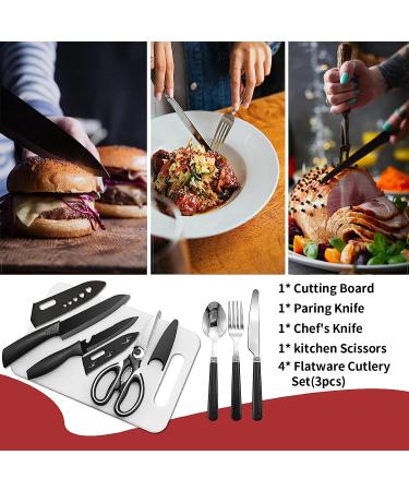 27 Piece Stainless Steel Portable Camping Kitchen Utensil Set - Outdoor Cooking Organizer for Travel, Picnics, BBQs - Black - Buy Online on GoSupps.com