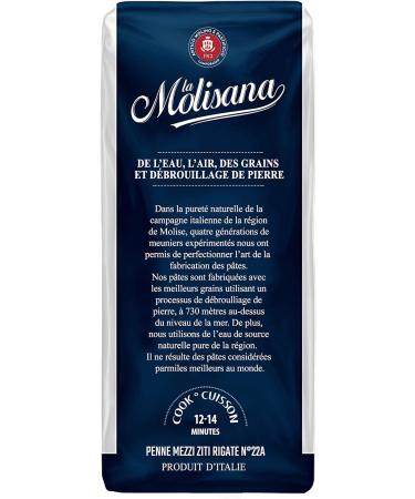 La Molisana Penne Mezzi Ziti Rigate N.22A 450g - Buy Online on GoSupps.com