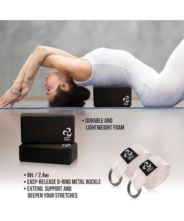 Pete's Choice 2-Pack or 5-Pack Adjustable Yoga Exercise Straps 8ft | Bonus eBook | D-Ring for Pilates & Gym | Improve Flexibility & Balance - Buy Online on GoSupps.com