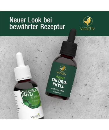 Vitaciv Chlorophyll Drops - High Dose Liquid Chlorophyll with Alfalfa & Folic Acid | 200mg Daily Dose | Vitamin B9 for Energy - 50ml 1000 Drops - Buy Online on GoSupps.com