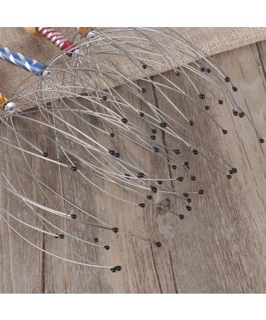 Rosenice 5-Head Scalp Massager - Therapeutic Steel Wire & Wooden Handle for Relaxation & Spa at Home - Buy Online on GoSupps.com