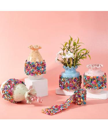 PandaHall 1 Yard 1.4 Crystal Rhinestone Trim Hotfix Ribbon - DIY Wedding Bridal Dress Embellishment - 0.5 Multicolor - Buy Online on GoSupps.com