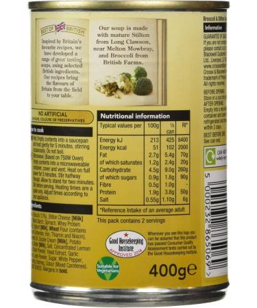  Crosse & Blackwell Crosse & Blackwell Soupe Best of British Brocoli & Stilton 400g - Buy Online on GoSupps.com