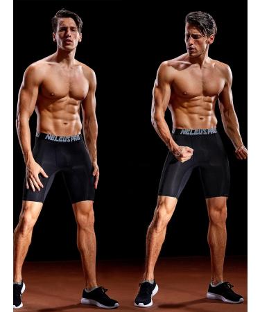 NELEUS Men's 3-Pack Performance Compression Shorts Large 6028 - Black - Buy Online on GoSupps.com