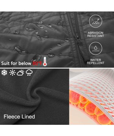 BALEAF Women's Insulated Puffer Hybrid Down Jacket with Hoodie - Black, X-Small - Buy Online on GoSupps.com