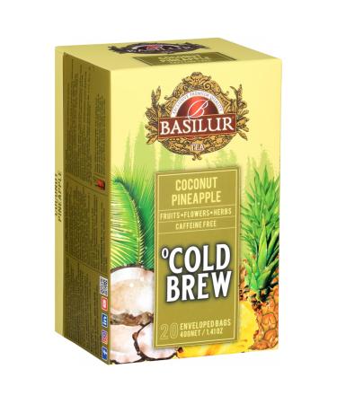BASILUR Cold Brew - Th fruit d caf in aux ar mes de noix de coco et d'ananas th froid en sachets 20 x 2 g (1)