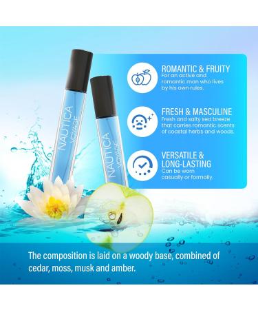 Nautica VOYAGE Travel Size - Apple Water Lotus Musk Eau de Toilette Perfume 100% Original (Pack 2 bottles 10 ml) Large Bottle NOT INCLUDED 0.3 Fl Oz (Pack of 2) - Buy Online on GoSupps.com