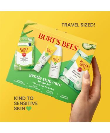 Burt's Bees Gentle Skin Care To-Go Set Includes Cleanser Towelettes Lotion and Sheet Mask Travel Size Facial Skin Care Products for Sensitive Skin Natural Origin 1 Gift Set Gentle Skin Set - Buy Online on GoSupps.com