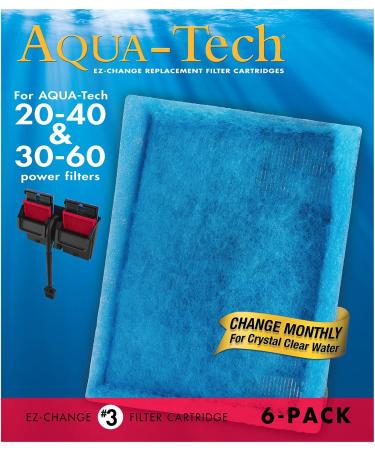 Aqua-Tech EZ-Change Aquarium Filter Cartridge #3 - 6 Pack - Replacement Filters - Buy Online on GoSupps.com