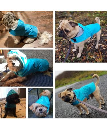 Waterproof Raincoat for Dogs - Leaving Hundred Coat with Soft Lining | XX-Large Blue for Small Medium & Large Dogs (11 to 71 inches) - Buy Online on GoSupps.com