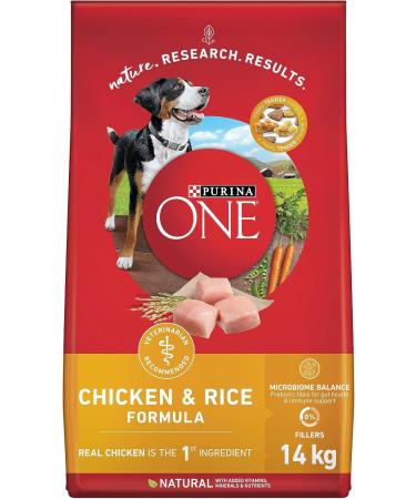 Purina ONE Smartblend Natural Dry Dog Food Chicken & Rice 14 kg & Purina ONE Dry Cat Food Chicken & Rice Formula - 7.2 kg Bag - Buy Online on GoSupps.com