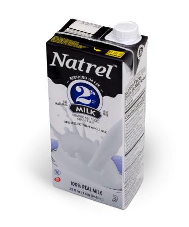 Natrel | 2% Milk | 32 Ounce | Pack of 6 | Shelf Stable Milk | Gluten-Free | Kosher | Non-GMO | No Refrigeration Needed | Fresh Taste that Lasts for Months | Made in the U.S.A
