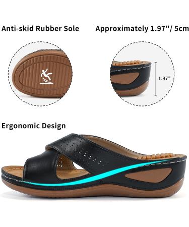 Buy Judxsious Women's Wedge Sandals - Comfortable Orthopedic Flip Flops with Cushion Footbed for Summer Beach & Casual Wear - International Shipping Available - Buy Online on GoSupps.com
