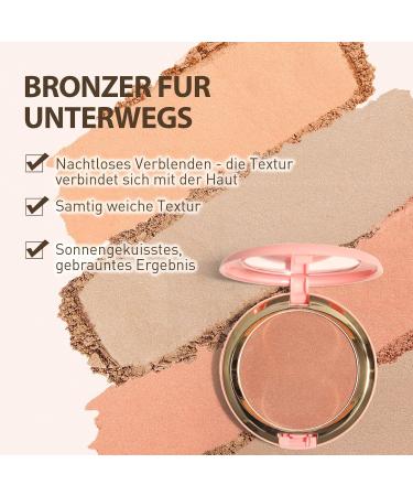 Sunset Bronzer Powder - Vegan Highly Pigmented Highlighter & Contour | Natural Sun-Kissed Finish All-Day Wear - Buy Online on GoSupps.com