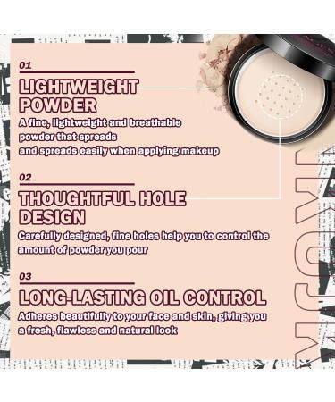 Loose Setting Powder Lightweight Oil Control Translucent Loose Face Powder with Brush Waterproof Long Lasting Soft Smooth Matte Face Finishing Powder for Natural Flawless Makeup - Buy Online on GoSupps.com