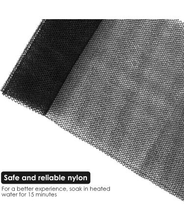 Sibba African Net Long Bath Sponge - Exfoliating Shower Body Scrubber for Daily Use (Black) - Buy Online on GoSupps.com