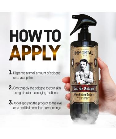 One Million Dollars Cologne 17 oz. After Shave Spray Premier Men's Cologne - Exclusive Barbers - Softens Skin - Refreshes/disinfects and Relieves Face and Skin - Moisturizing Formula After Shaving Fruity Musky - Buy Online on GoSupps.com