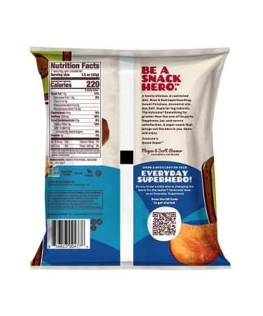 Jacksons Sweet Potato Kettle Chips with Sea Salt - 10 Pack (1.5 oz each) | Made with Premium Avocado Oil - Gluten Free, Vegan, Paleo Friendly | Shark Tank Product - Buy Online on GoSupps.com