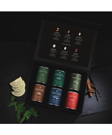 P-Stash Black Box Pure Sensation | Gourmet Nut Mix | Hand-Roasted Cashews Pistachios & Almonds | Perfect Gift Package for Nut Lovers - Buy Online on GoSupps.com