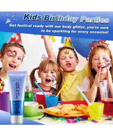  Beliky Girl Glitter gel for the body liquid eyeshadow holographic liquid glitter glitter for nails and face (blue) - Buy Online on GoSupps.com