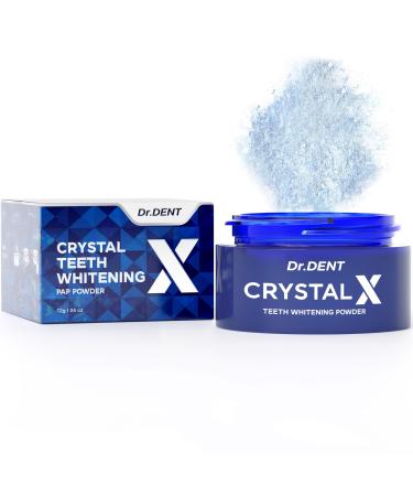 DrDent CrystalX Teeth Whitening Powder 30g Teeth Stain Remover Teeth Cleaning Plaque Removal for Adults Easy to Use Oral Care Cleaning Products Ideal for Sensitive Teeth