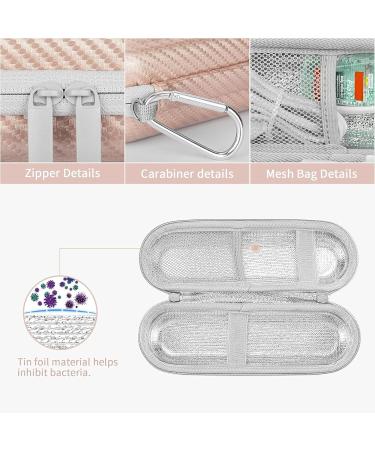 Yinke Travel Case for Braun Oral-B & Philips Sonicare Electric Toothbrush - Protective EVA Cover for Pro 1000 iO Series 7/8/9 - Rose Golden - Buy Online on GoSupps.com