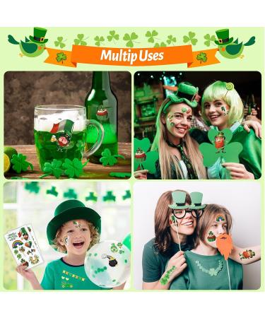Gaubi St. Patrick's Day Temporary Tattoos - 10 Sheets Shamrock Waterproof Fake Stickers for Kids | Party Favors & Decorations for Toddlers, Boys, and Girls - Buy Online on GoSupps.com