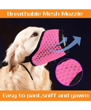 Yaodhaod Breathable Dog Muzzle - Anti-Bite Anti-Chew with Rounded Mesh Loop - Perfect for Small to Large Dogs - Buy Online on GoSupps.com
